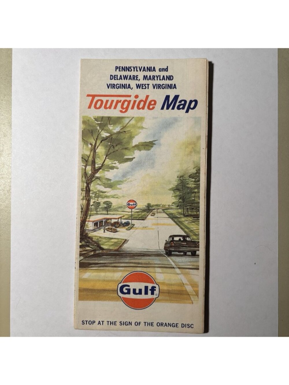 Vintage Gulf Oil Gas Pennsylvania Maryland Travel Tourgide Road Map 1965